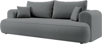 Selsey Sofa Schlafsofa Couch Mit Stauraum Schlaffunktion 3 Sitzer Pflegeleicht Polyurethanschaum Veloursoptik Dunkelgrau OVO