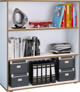 VCM Büroregal & Bücherregal Salia 920716 Weiß H. 110 x B. 100 x T. 32 cm