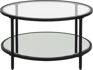 Couchtisch BIRNEY Spiegeleffekt Schwarz
