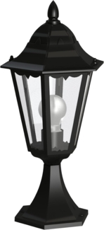 Eglo 93462 Sockelleuchte NAVEDO schwarz, silber-patina, E27 max. 1X40W