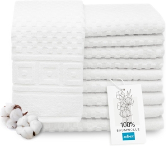 ZOLLNER Gästehandtücher, Frottier (10-St), 30 x 50 cm, 100% Baumwolle, vom Hotelwäschespezialisten