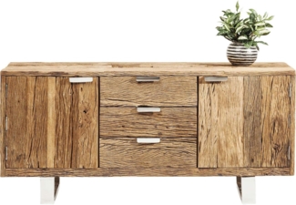 Kare Design Rustico Sideboard, rustikales Sideboard, modernes Sideboard, Massivholz Sideboard, Holz Sideboard, (H/B/T) 75 x 160 x 40 cm