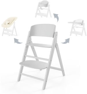 Cybex Click & Fold 4-in-1 Hochstuhl (inkl. Bouncer, Babyset u. Tablet) All White
