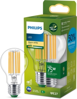 Philips Classic LED-A-Label Lampe 75W E27 klar warmws non-dim