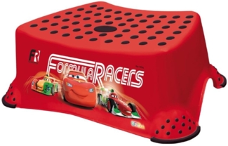 Lorelli Badhocker Comic Gummi-Noppen rutschfeste Basis einstufiger Tritthocker rot