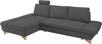Ecksofa Skalm in grau mit Bettfunktion 284 cm