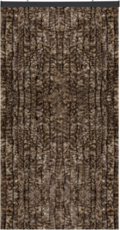 Flauschvorhang 160x185 cm in Meliert beige - braun, perfekter Insekten- und Sichtschutz für Ihre Balkon- und Terrassentür, viele Farben