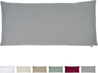 Kissenbezug ca. 40x80 cm Jersey silber-grau beties "BasicSoft"