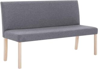 vidaXL Sitzbank 139,5 cm Hellgrau Polyester 281335