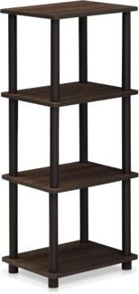 Furinno Raumregalsystem mit 3 Fächern, holz, Nussbaum/Braun, 29. 46x29. 46x92. 71 cm