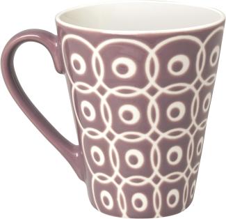 Excelsa Etnika Mug 275 ml, Porzellan, lila, 10. 19 X 10. 19 X 10 cm