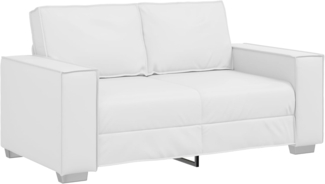 vidaXL Loveseat Sofa 160 cm mit Kissen Weiß Kunstleder 4105051