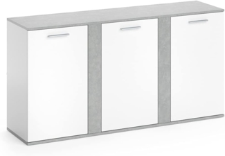 Vicco Kommode Beton 155 x 80 cm mit Türen, Novelli