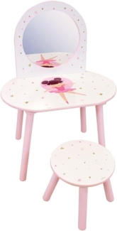 Fun House 713624 Tänzerin Ballerina für Kinder, 48 x 60 x 40 cm, mit Hocker H 27 x B 28 x T 28 cm