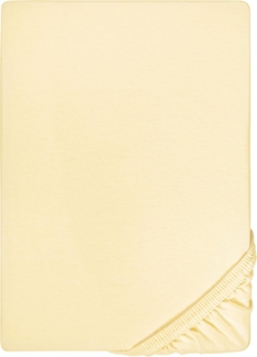 biberna Jersey-Elastic-Spannbetttuch , gelb, 1 x 140 x 200 cm - 160x220 cm