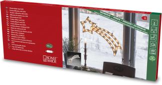 LED Fensterdeko Komet - Weihnachtsbeleuchtung - 35 warmweiße LED - H: 22cm - weiß