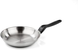 Barazzoni 278109032. All-Purpose Pan Round Frying Pan – Frying Pans (Round, All-Purpose Pan, Black, Stainless Steel, Stainless Steel, Claudio Bellini, die inoxidabili)