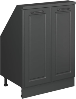 Dachschrägenschrank Rion Anthrazit Landhaus/Anthrazit mit 2 Türen Vicco