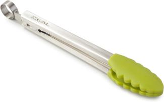 Zeal Silikon Nicht Kratzer Kitchen Mini-Zange mit Edelstahl Griffen, Lime grün, 20 cm