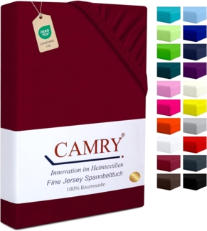 Camry Spannbettlaken CLASSIC, Jersey Baumwolle, Gummizug: rundum, viele Farben, alle Matratzenhöhen, Bettlaken, Spannbetttuch