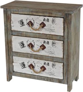 Kommode 'Almada' ,Shabby-Look, Vintage, 80x72x33cm