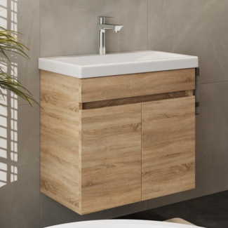 Waschtisch Badmöbel Set 64cm für Badezimmer WC (Sonoma Eiche)