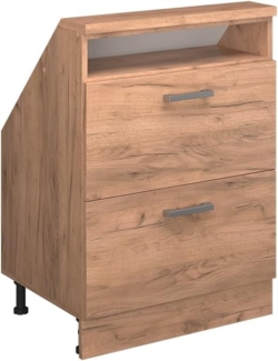 Dachschrägenschrank Rion Goldkraft Eiche mit 2 Schubladen Vicco