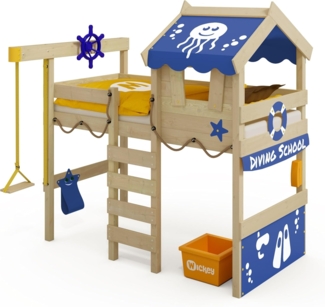 Wickey 'Crazy Jelly' Hochbett blau, 90x200 cm