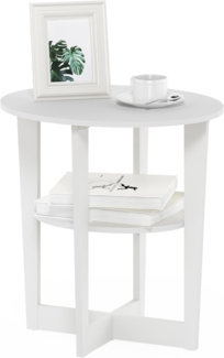 Furinno Jaya Ovaler Beistelltisch, Weiß