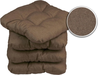 sunnypillow Stuhlkissen 4er Set Stuhlkissen 45x45 cm Bequeme 8cm, Polsterauflage Auflage für Stühle / Bänke