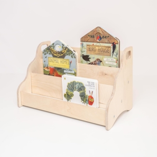 MAMOI® Bücherregal für Kinder, Bücherkiste für kinderzimmer, Book Shelf, Buchregal, Wandregal kinderregal, Kinderbücherregal, Bücherbank aus Holz, Kindermöbel für kleines Kind Montessori