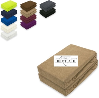 Frottee Spannbettlaken Rundumgummizug Marke Doppelpack 90 x 200 cm Sand