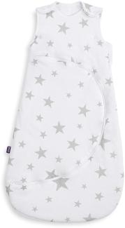 Snuz Pouch Schlafsack Baby - Superweiche Baumwolle, Erleichtert den Nachtwechsel, Ideale Baby Erstausstattung Neugeborene - Perfektes Babyparty Geschenk, Grey Stars 0-6 Monate, 0. 5 Tog