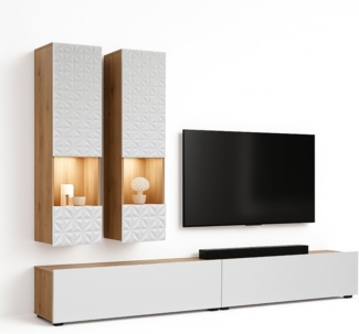 trendteam Wohnwand, (Anbauwand), Wohnwand Schrankwand 241 x 200 x 30 cm