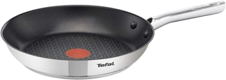 Tefal Duetto Pfanne A70404 | 24 cm | sichere Antihaftversiegelung | Temperaturindikator Thermo-Spot | gesundes Kochen | Edelstahl-Kochgeschirr | Kochen und Anbraten | Induktion