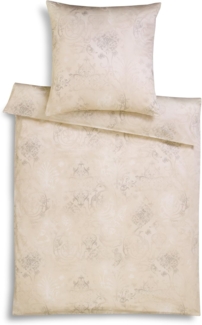 Estella Mako-Interlock-Jersey Bettwäsche-Garnituren 2 teilig Bezug 155x200 cm + 1 x Kissen 80x80 Gregorio Ornament sand
