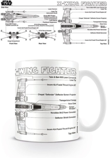 empireposter Star Wars X Wing Fighter Sketch Keramik Tasse Größe Ø8,5 H9,5cm