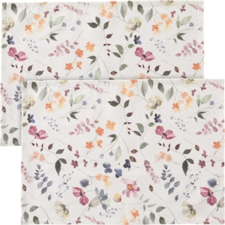REDBEST Platzset Tischset 2er-Pack, Baumwolle Blumen