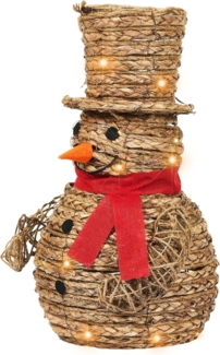 Weihnachtsdekoration LED OLAFSVIK Schneemann 52 cm Naturfarben