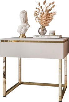 Lookway Nachttisch AURORA KASCHMIR mit goldenem Gestell