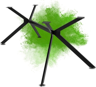 DELUKE® Tischgestell Metall PROXI - Stahlgestell beschichtet, 72x155x71cm HxBxT | Outdoor Tischbeine Tischfüße Gestell für Esstisch Küchentisch Tischuntergestell Schwarz