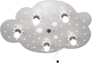 Elobra Sternenwolke LED silber, 5-flg.