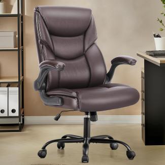 Sweetcrispy Home-Office-Stuhl, Braun, Modern