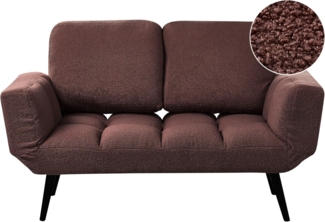2-Sitzer Schlafsofa Bouclé braun BREKKE
