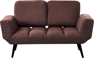 2-Sitzer Schlafsofa Bouclé braun BREKKE