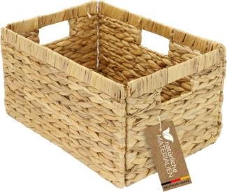 HMF Regalkorb Aufbewahrungskorb, Korb geflochten aus Wasserhyazinthe, passend für Billy, 35 x 25 x 20 cm