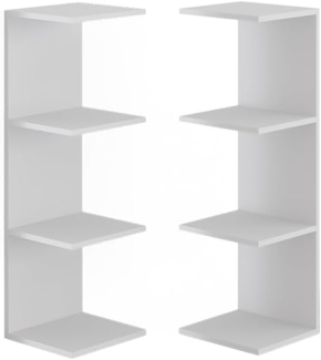 Wandregal Paolo Weiß 30 x 95 cm 2er Set Vicco