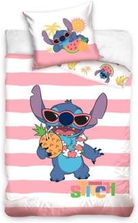 Disney Bettwäsche Lilo and Stitch Kinderbettwäsche 135 x 200 cm