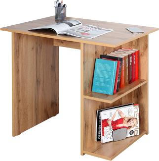 Schreibtisch klein 82 x 76 x 60 cm Eiche braun – Bürotisch Sekretär RICOO WM089-EW