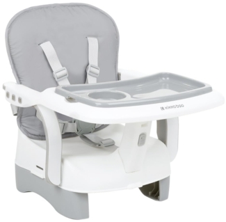 Kikkaboo Kinderstuhl, Boostersitz Chewy, Doppeltablett, Sicherheitsgurt, faltbar grau